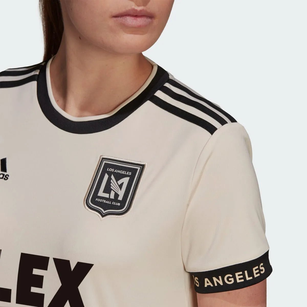 Adidas 2021-22 LAFC Women Away Jersey - Beige-Black