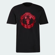 Adidas 2021-22 Manchester United Tee - Black-Red