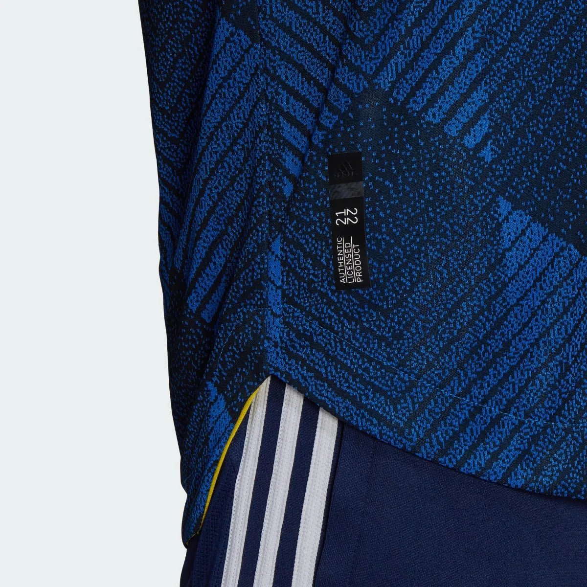 Adidas 2021-22 Manchester United Third Authentic Jersey - Glow Blue-Yellow