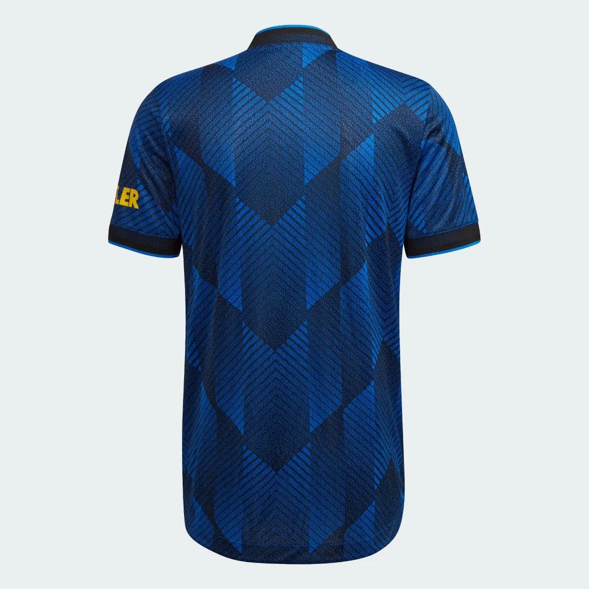 Adidas 2021-22 Manchester United Third Authentic Jersey - Glow Blue-Yellow