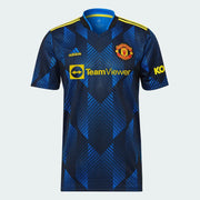 Adidas 2021-22 Manchester United Third Jersey - Black-Royal-Yellow (Front)