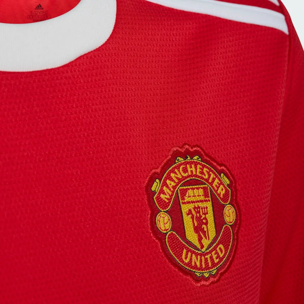 Adidas 2021-22 Manchester United Youth Home Jersey - Red-White