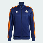 Adidas 2021-22 Real Madrid 3 Stripe Jacket - Navy-Orange