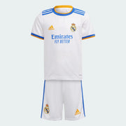 Adidas 2021-22 Real Madrid Home MINI Kit - White-Blue-Orange