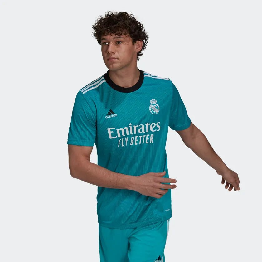 Adidas 2021-22 Real Madrid Third Soccer Jersey - Hi Res Aqua