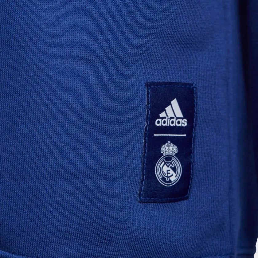 Adidas 2021-22 Real Madrid Youth Crew Sweatshirt - Navy-Orange