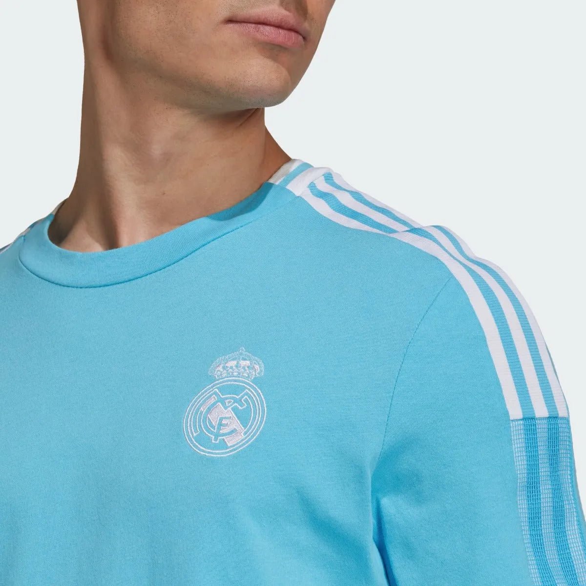 Adidas 2021 Real Madrid Tee Shirt - Bright Cyan