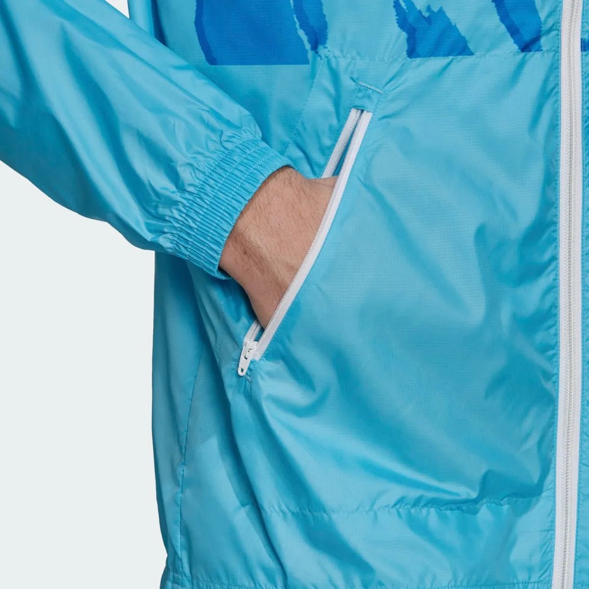 Adidas 2021 Real Madrid Windbreaker Jacket - Bright Cyan
