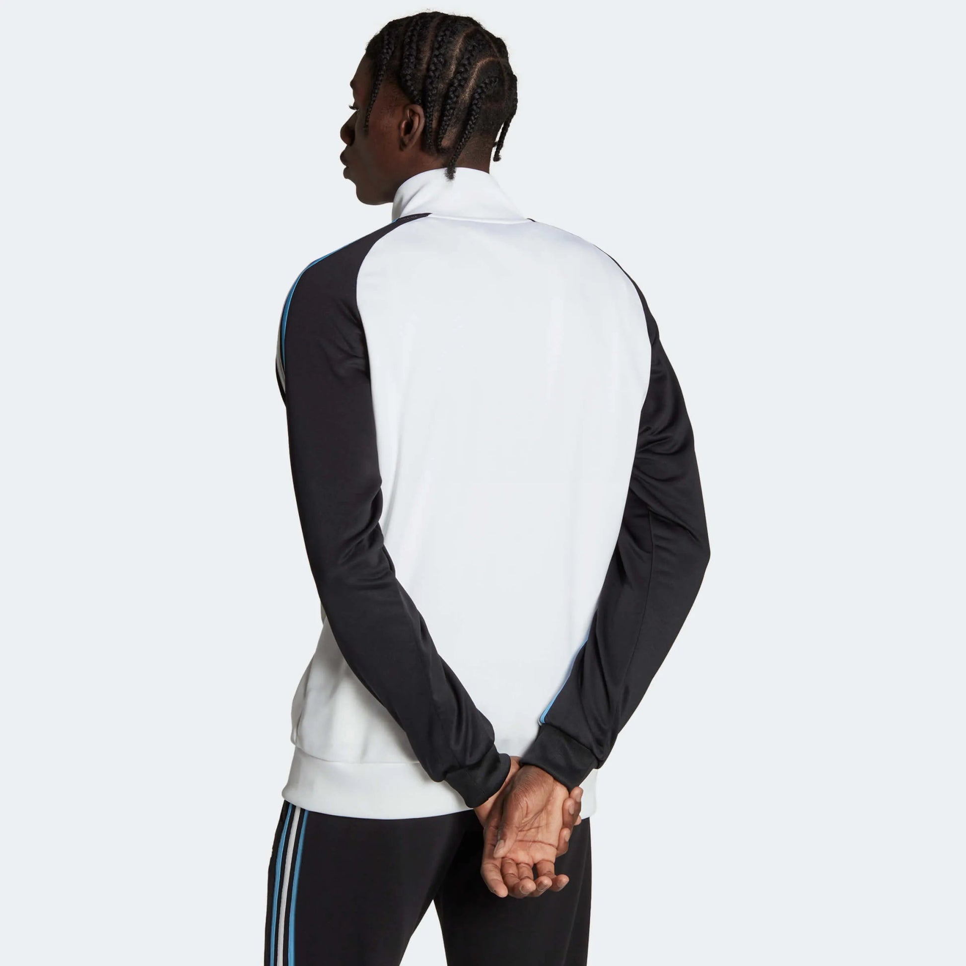 adidas 2022-23 Argentina 3 Stripe Track Jacket White-Black
