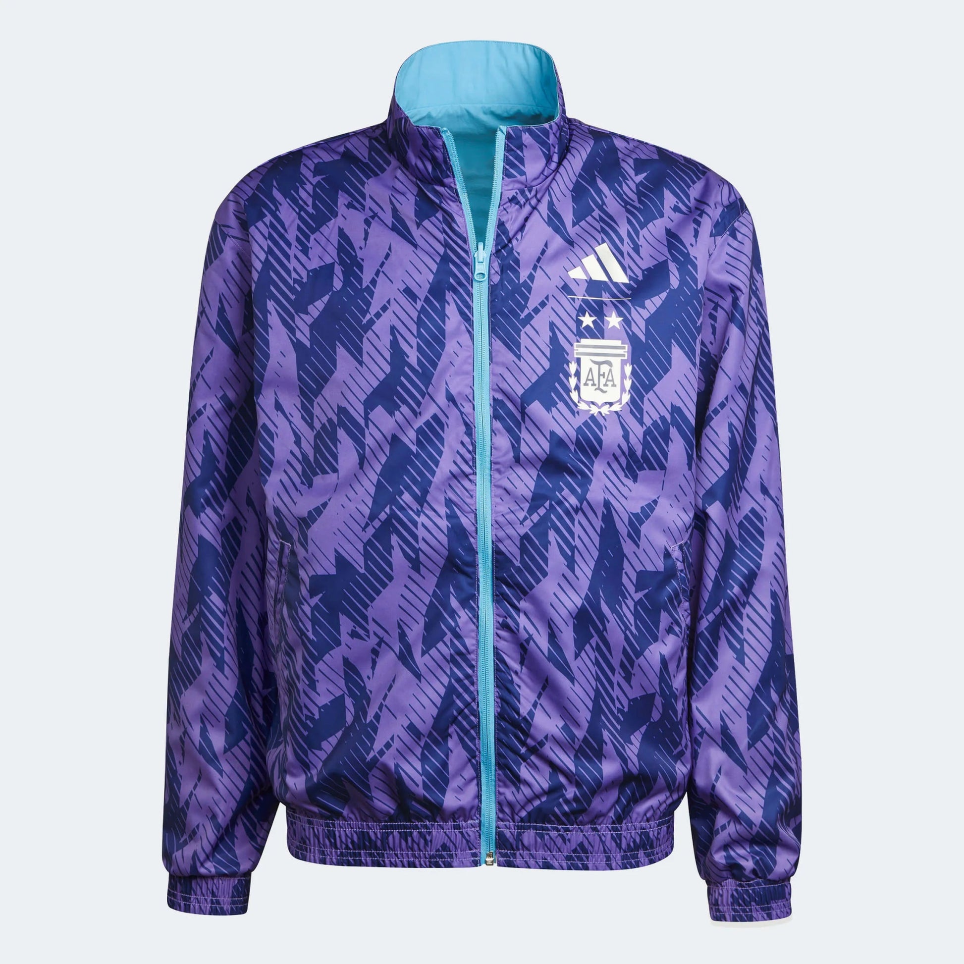 Adidas 2022-23 Argentina Anthem Jacket Sky Blue-White