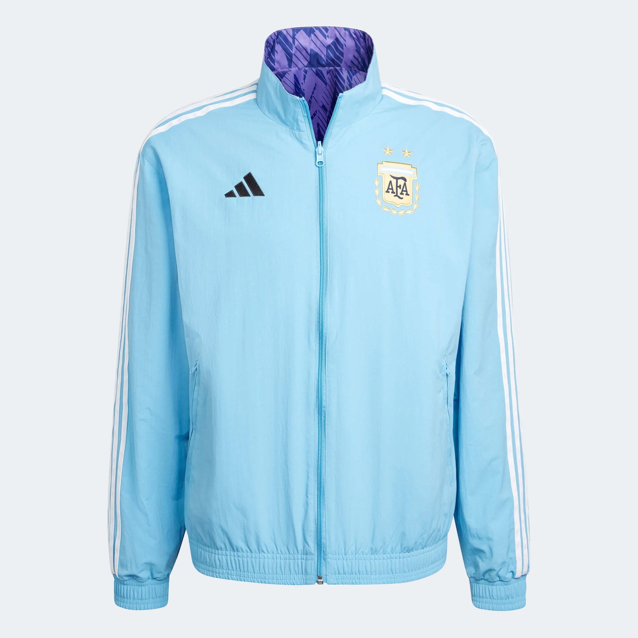 Adidas 2022-23 Argentina Anthem Jacket Sky Blue-White