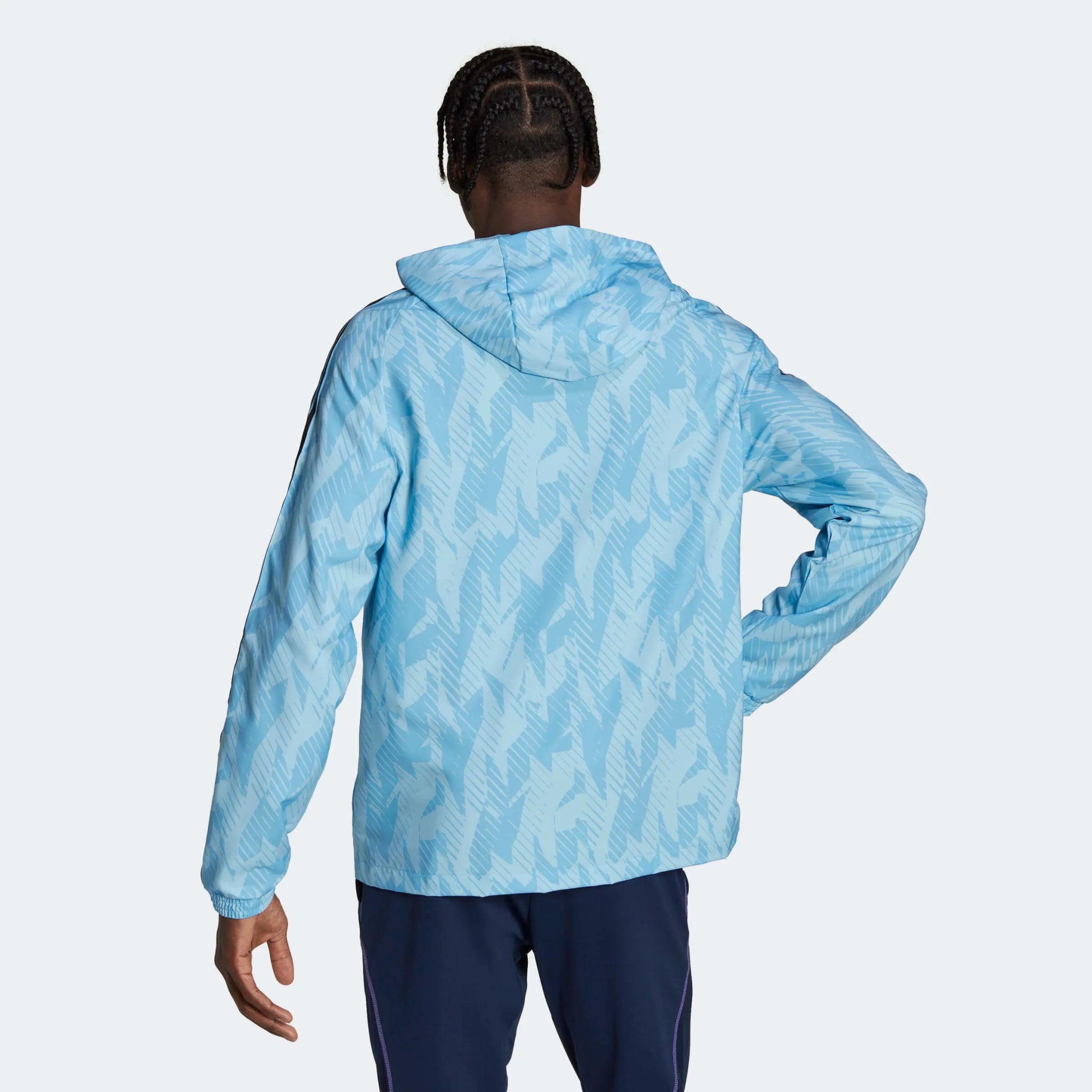 adidas 2022-23 Argentina DNA Windbreaker- Clear Blue-Light Blue