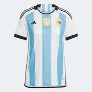 adidas 2022-23 Argentina Womens Home Jersey World Cup 3 Star - White - Light Blue