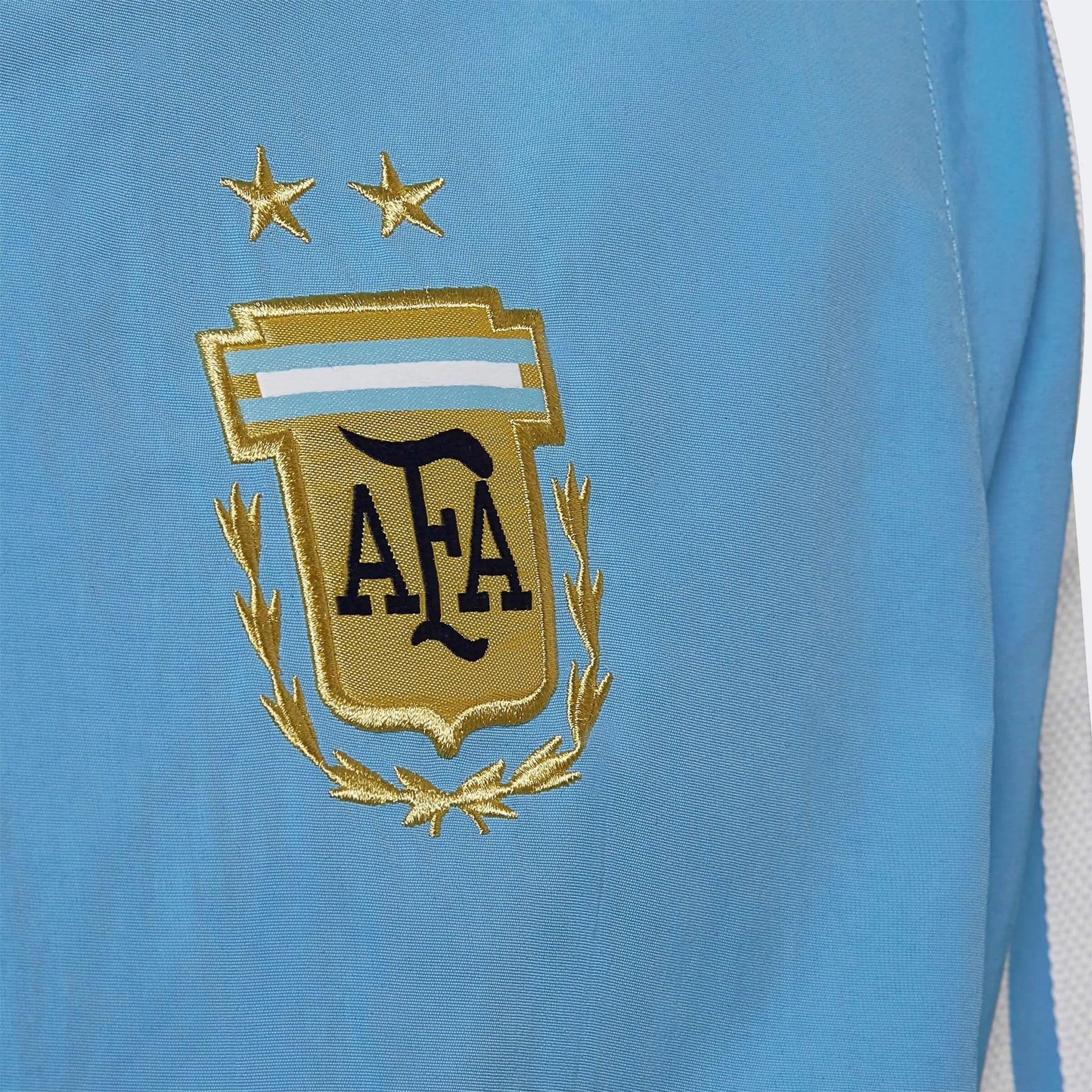 adidas 2022-23 Argentina Youth Anthem Jacket Sky Blue-White