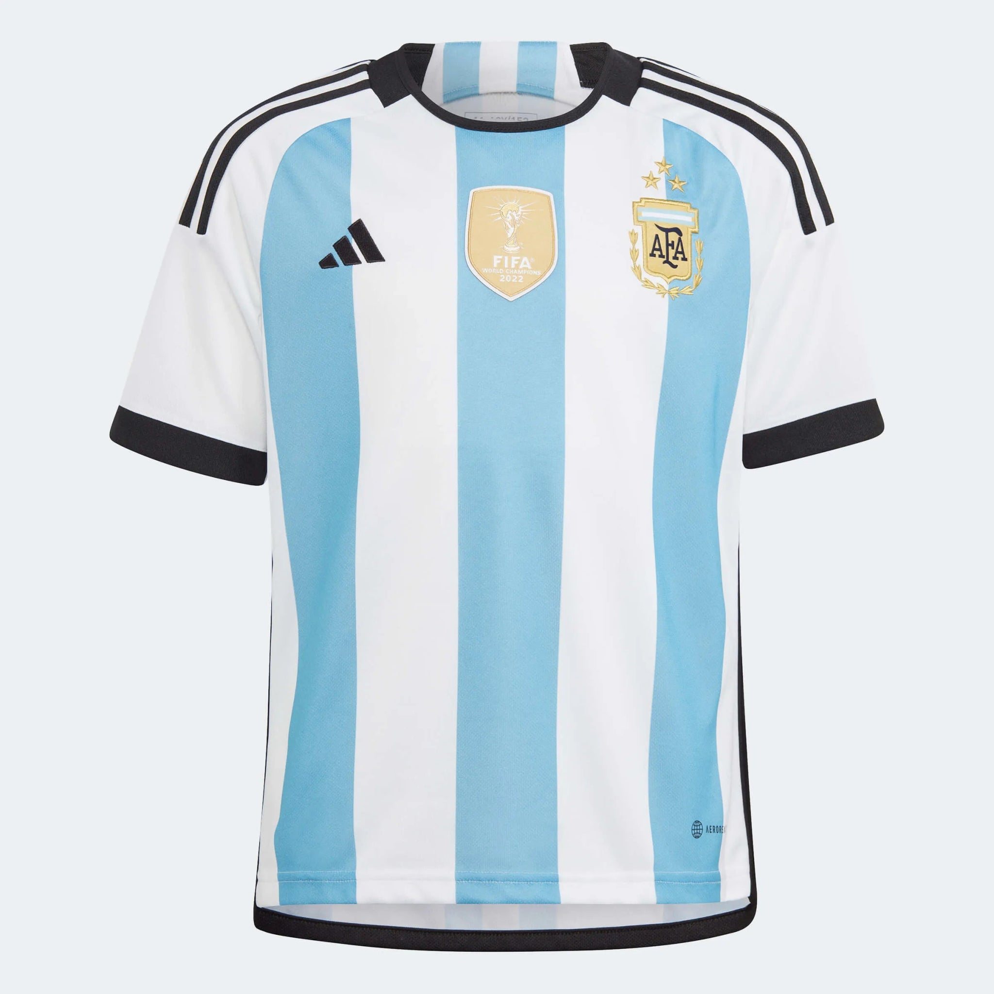 adidas 2022-23 Argentina Youth Home Jersey World Cup 3 Star