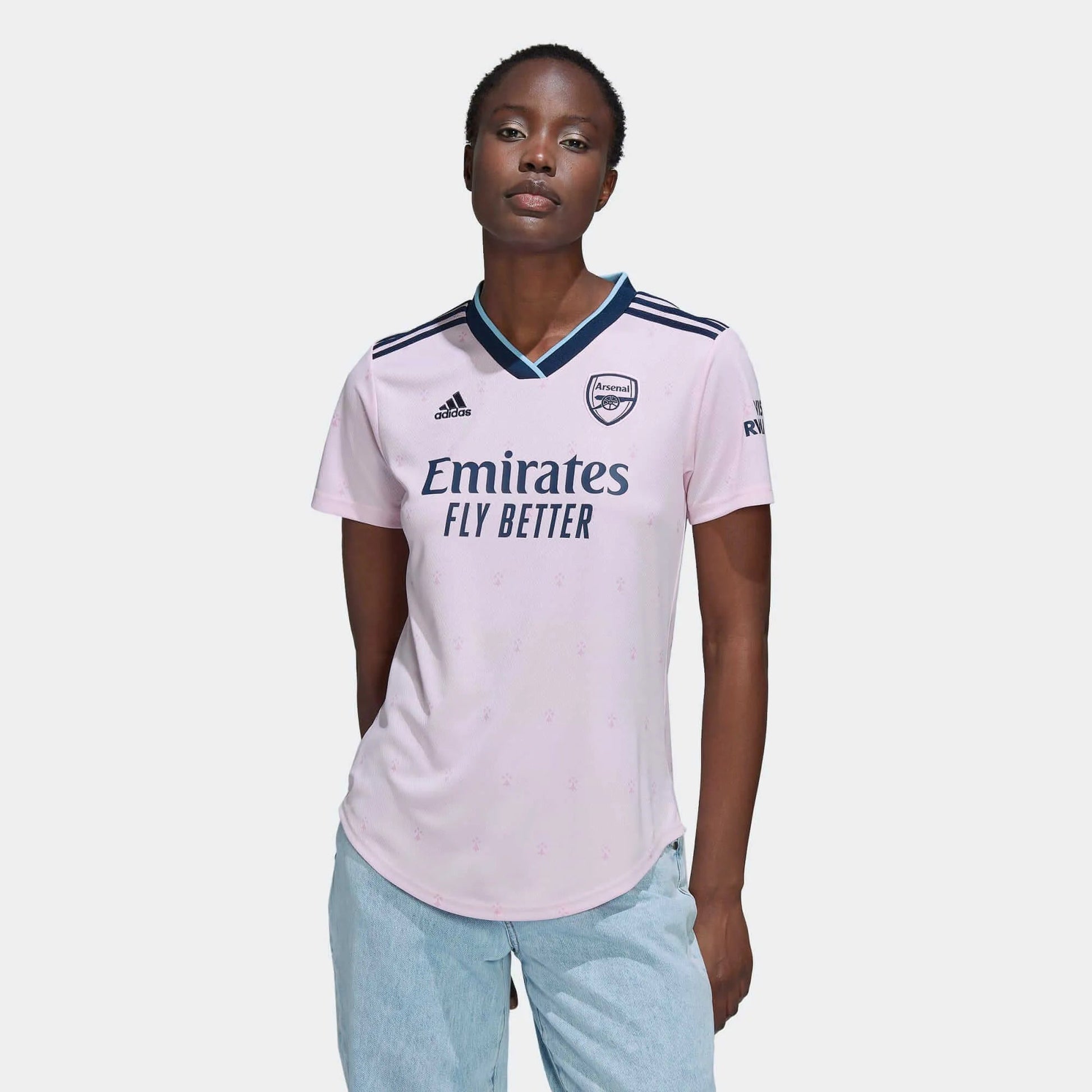 adidas 2022-23 Arsenal Women's Third Soccer Jersey - Clear Pink