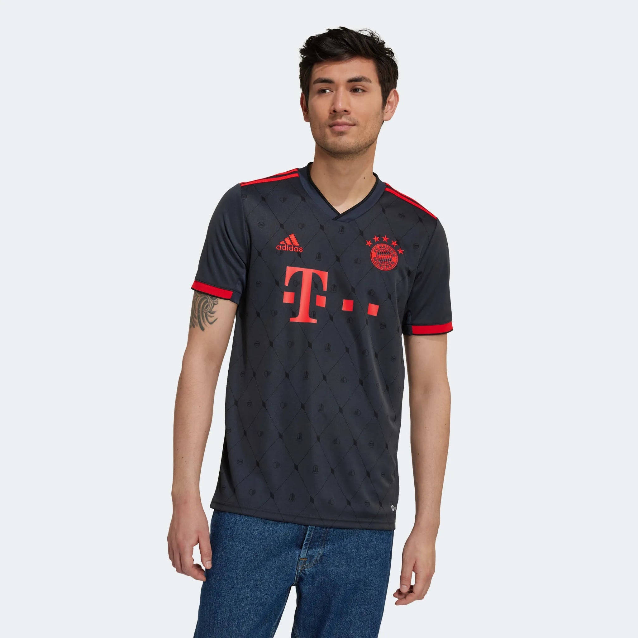 adidas 2022-23 Bayern Munich Third Soccer Jersey - Black-Red