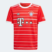 adidas 2022-23 Bayern Munich Youth Home Jersey - Red-White (Front)