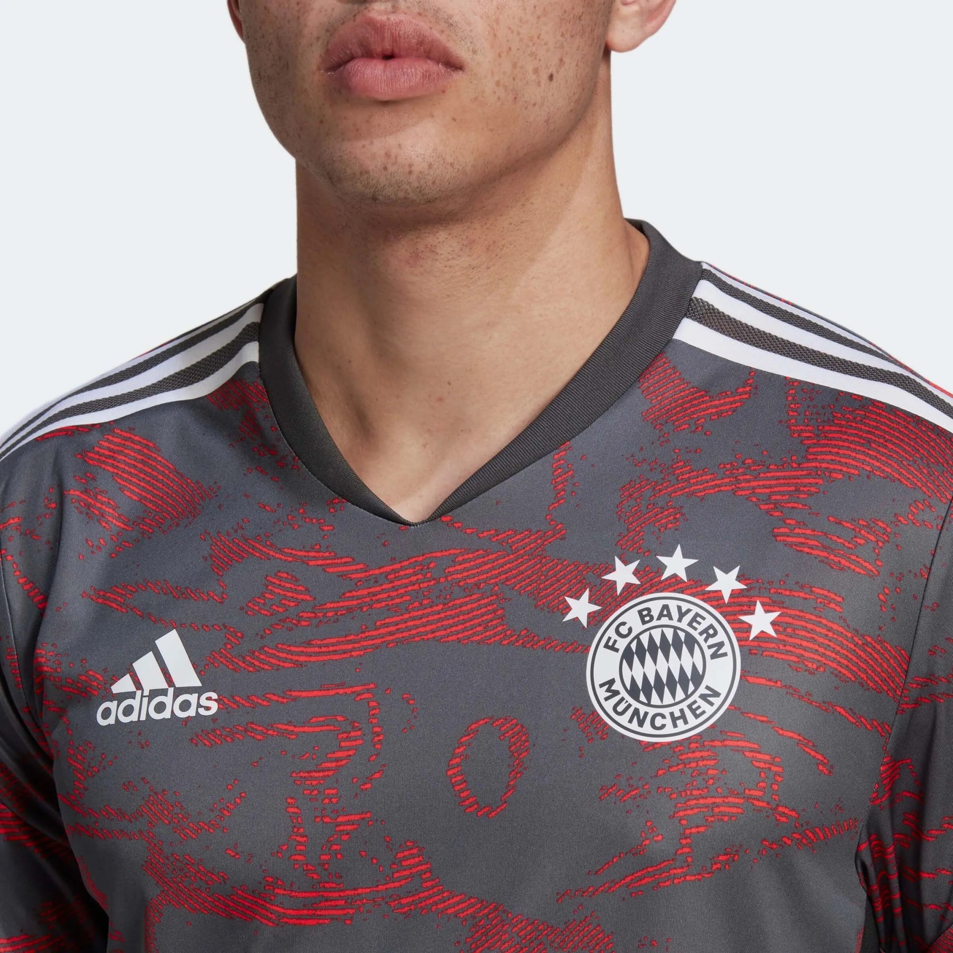 adidas 2022-23 FC Bayern EU Training Jersey - Red-Grey