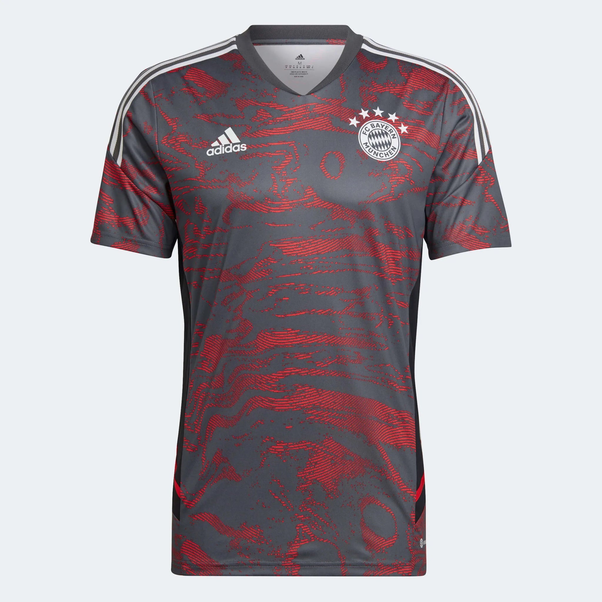 adidas 2022-23 FC Bayern EU Training Jersey - Red-Grey