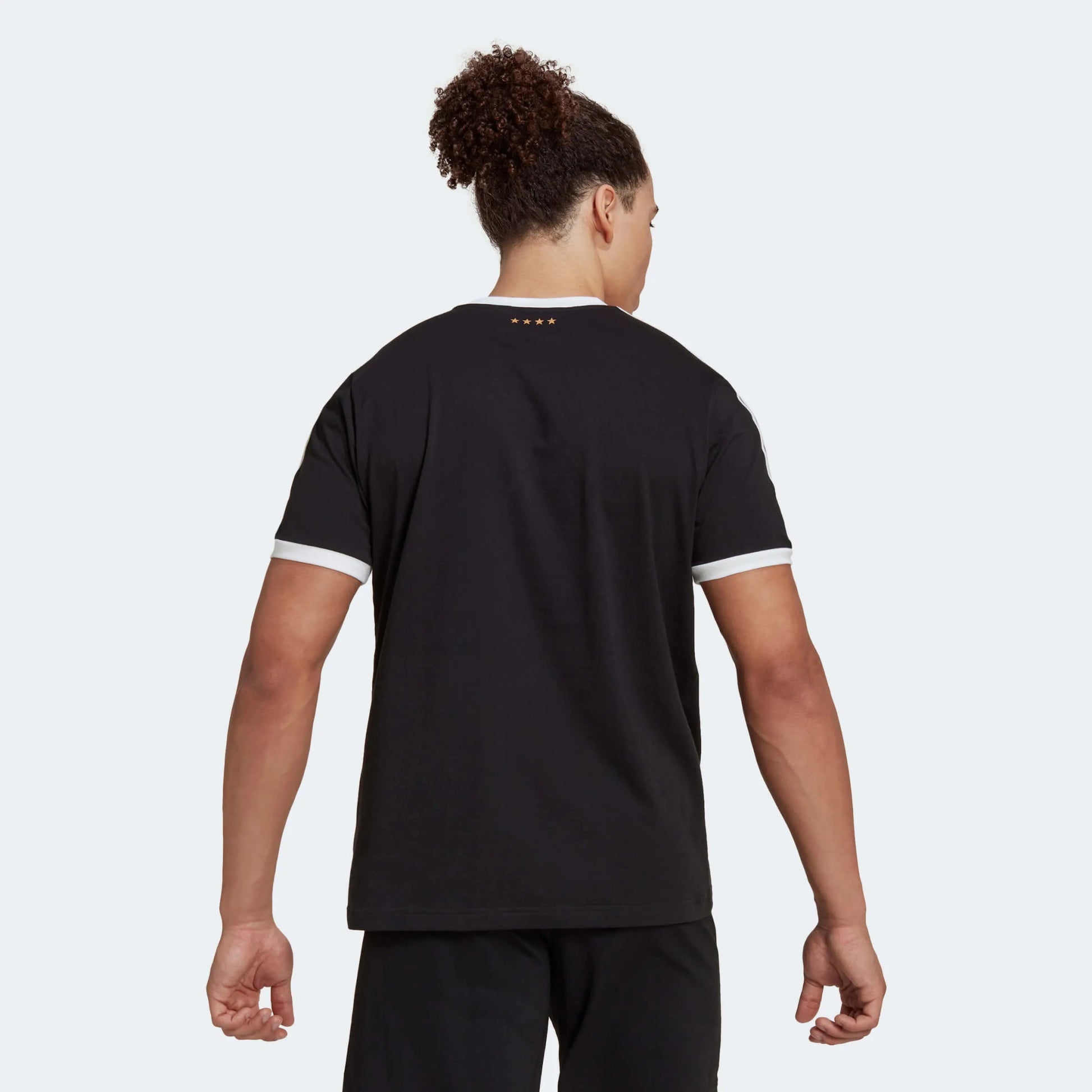 adidas 2022-23 Germany 3-Stripes Tee - Black-White