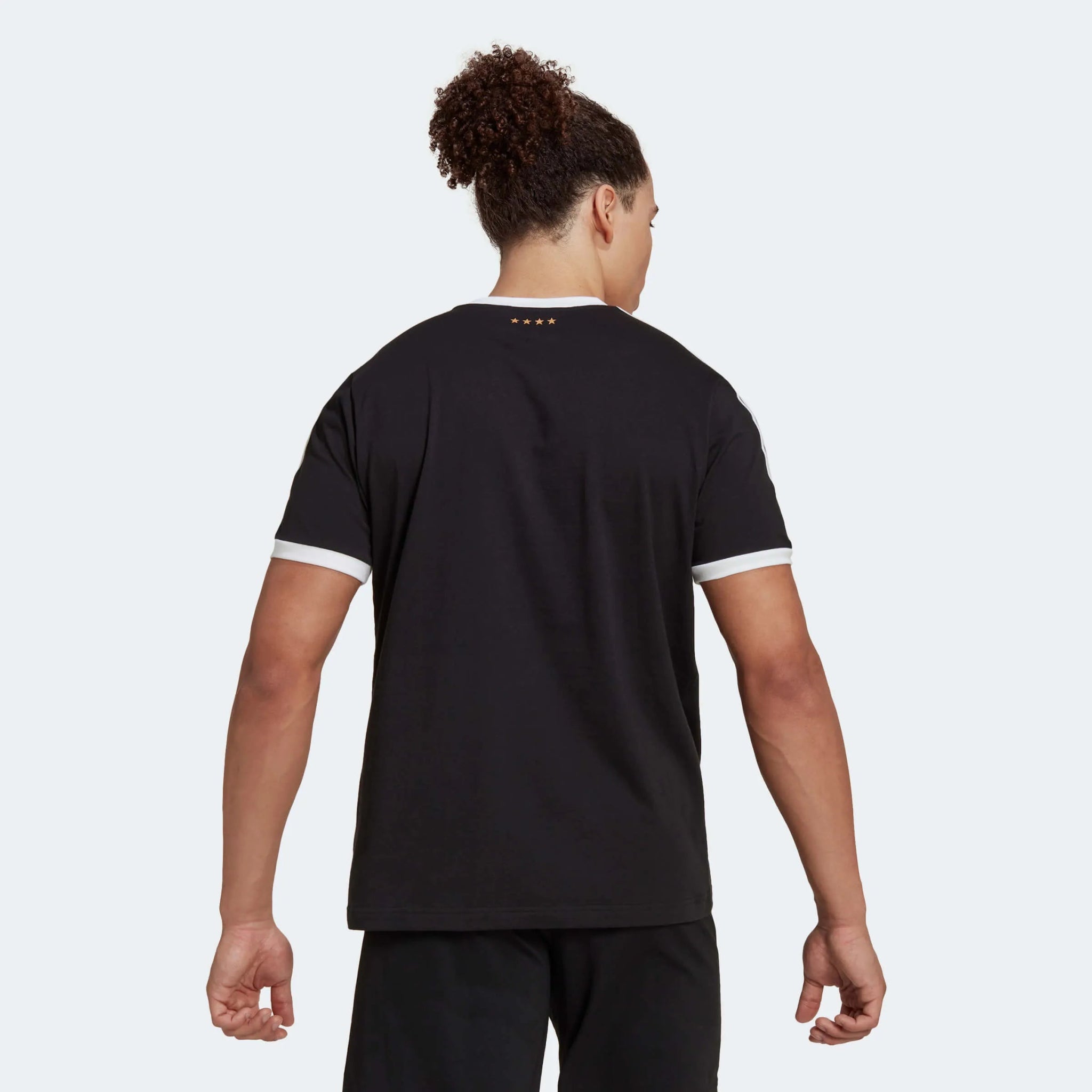 adidas 2022-23 Germany 3-Stripes Tee - Black-White