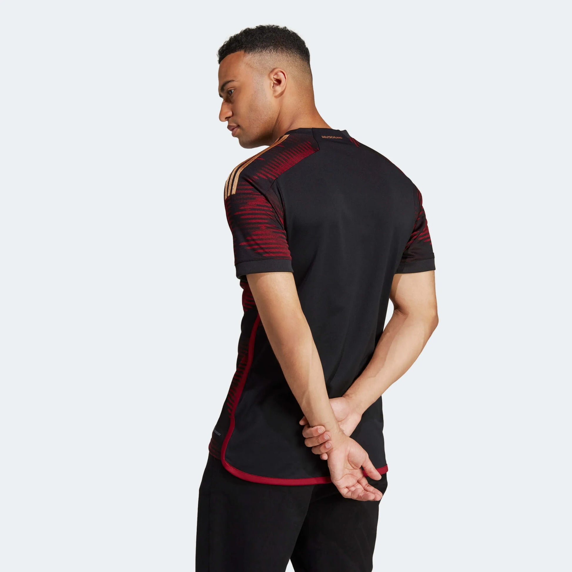 adidas 2022-23 Germany Away Jersey Black (Model - Back)