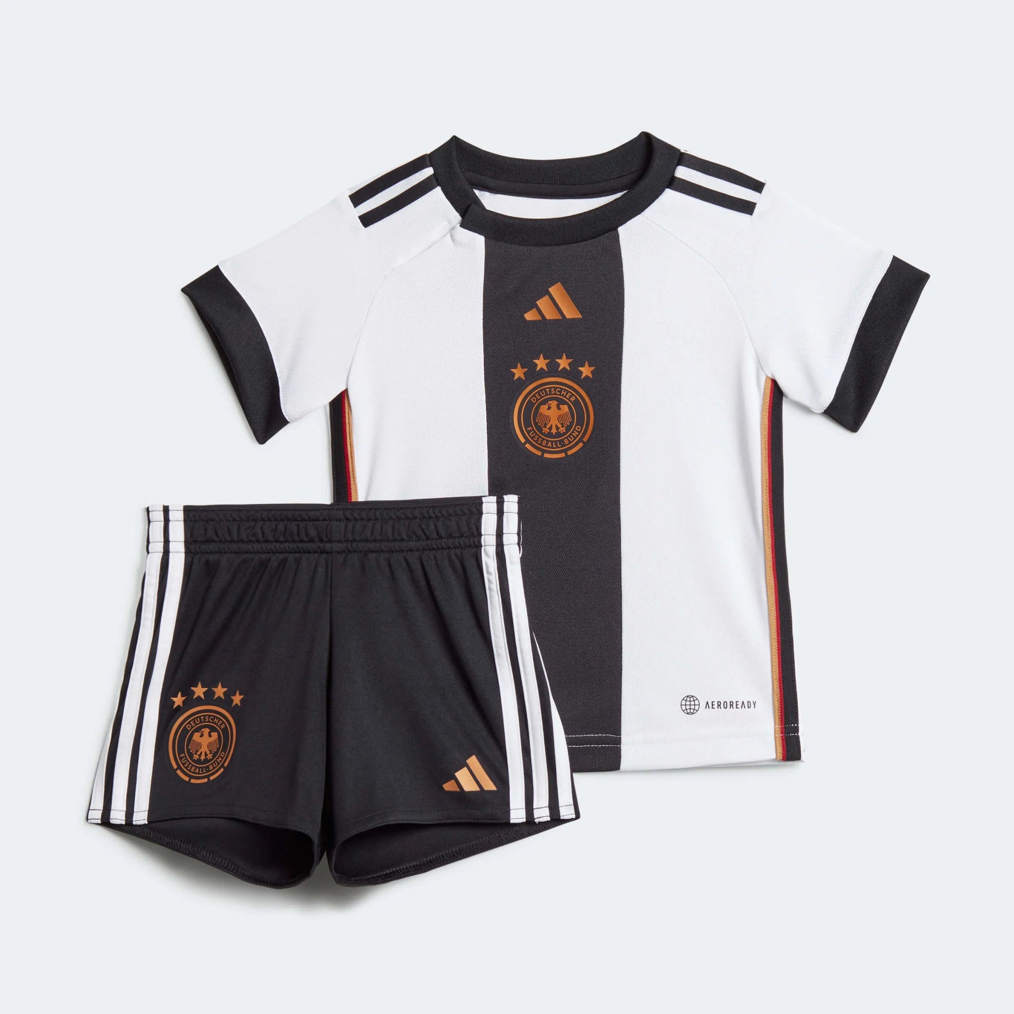 adidas 2022-23 Germany Home Baby Set - White-Black