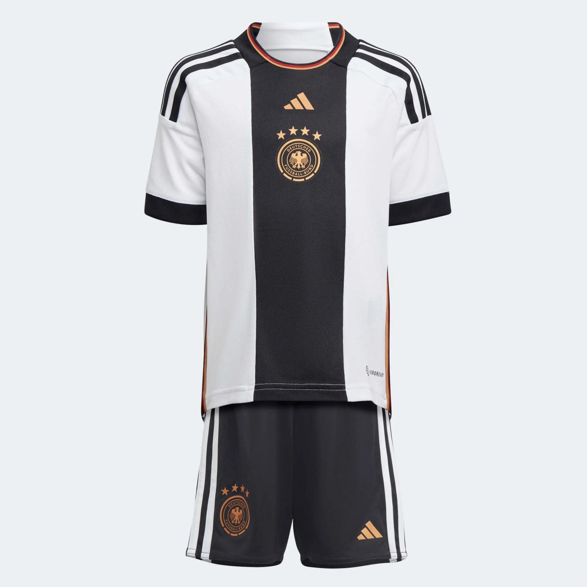adidas 2022-23 Germany Home Mini Kit White-Black