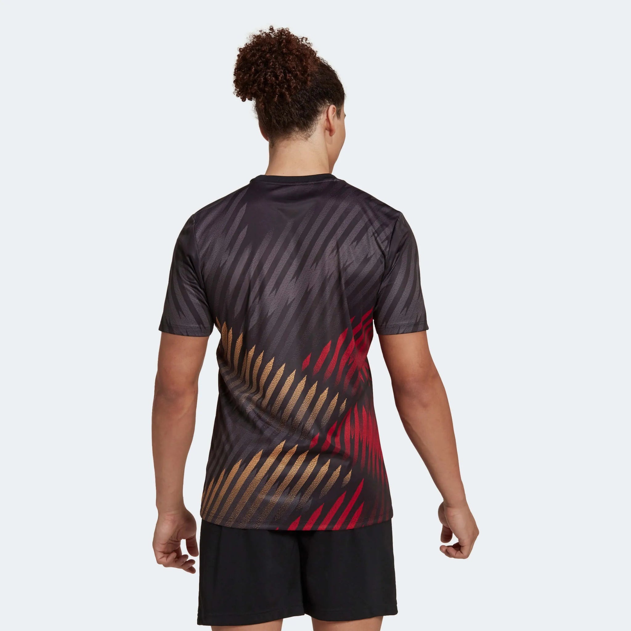 adidas 2022-23 Germany Pre-Match Jersey - Black-Grey-Red (Model - Back)