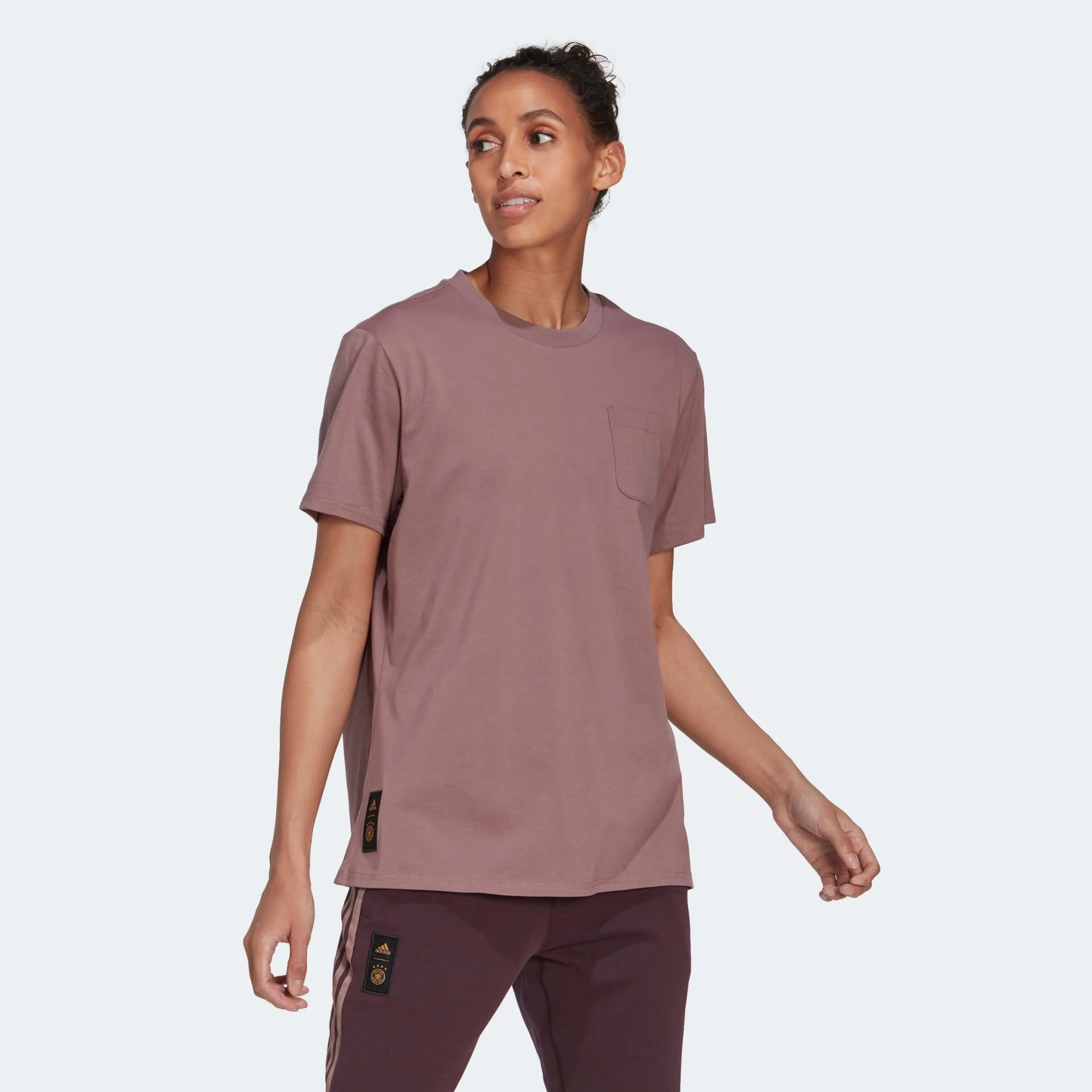 adidas 2022-23 Germany Women's Tee - Purple (Model - Front)