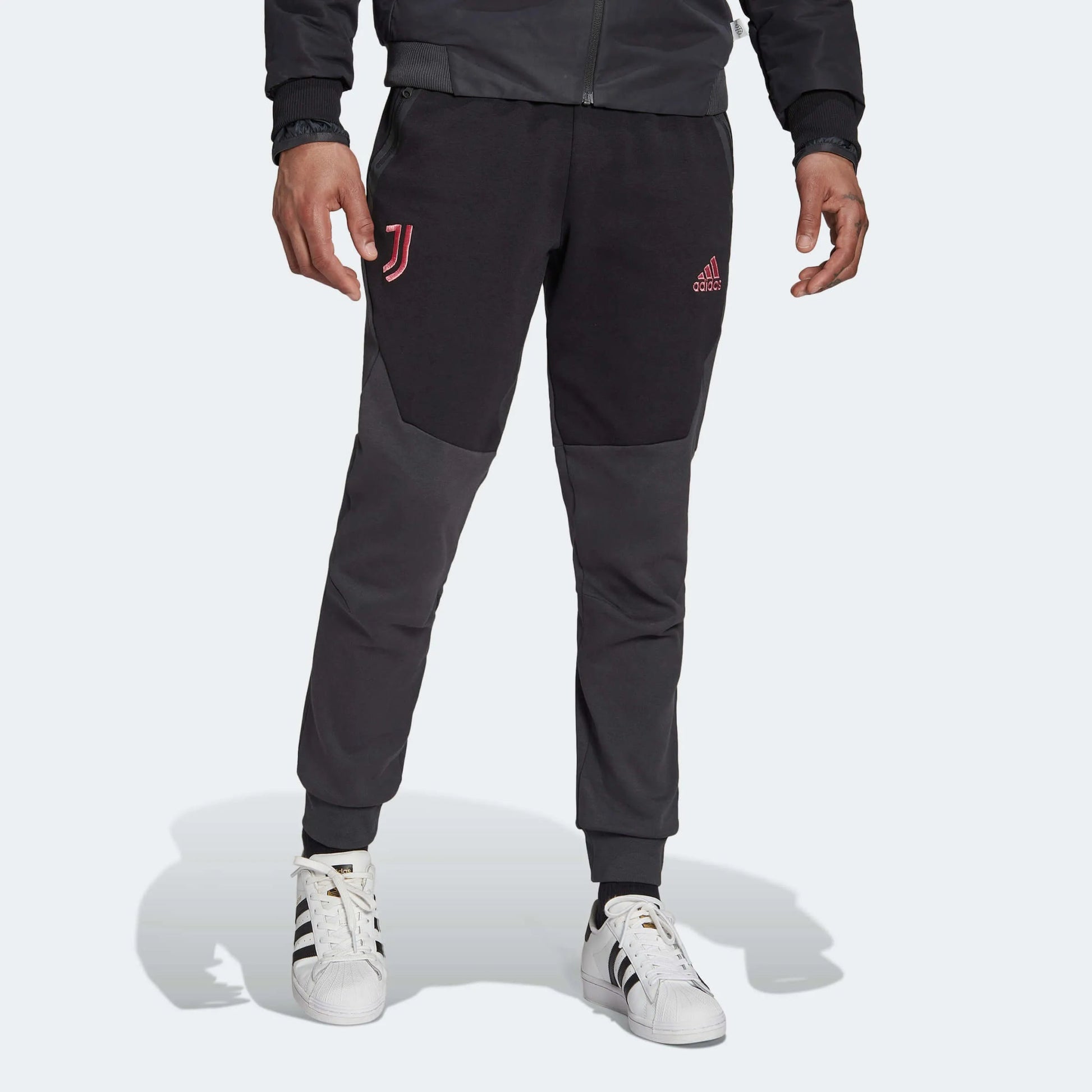 adidas 2022-23 Juventus Travel Pants - Carbon Black (Model - Front)