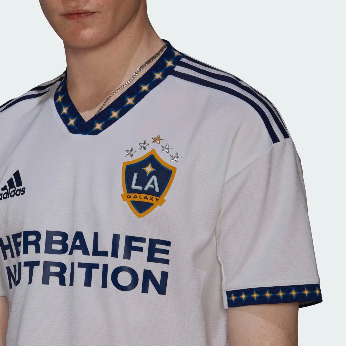 adidas 2022-23 LA Galaxy Authentic Home Jersey - White-Navy