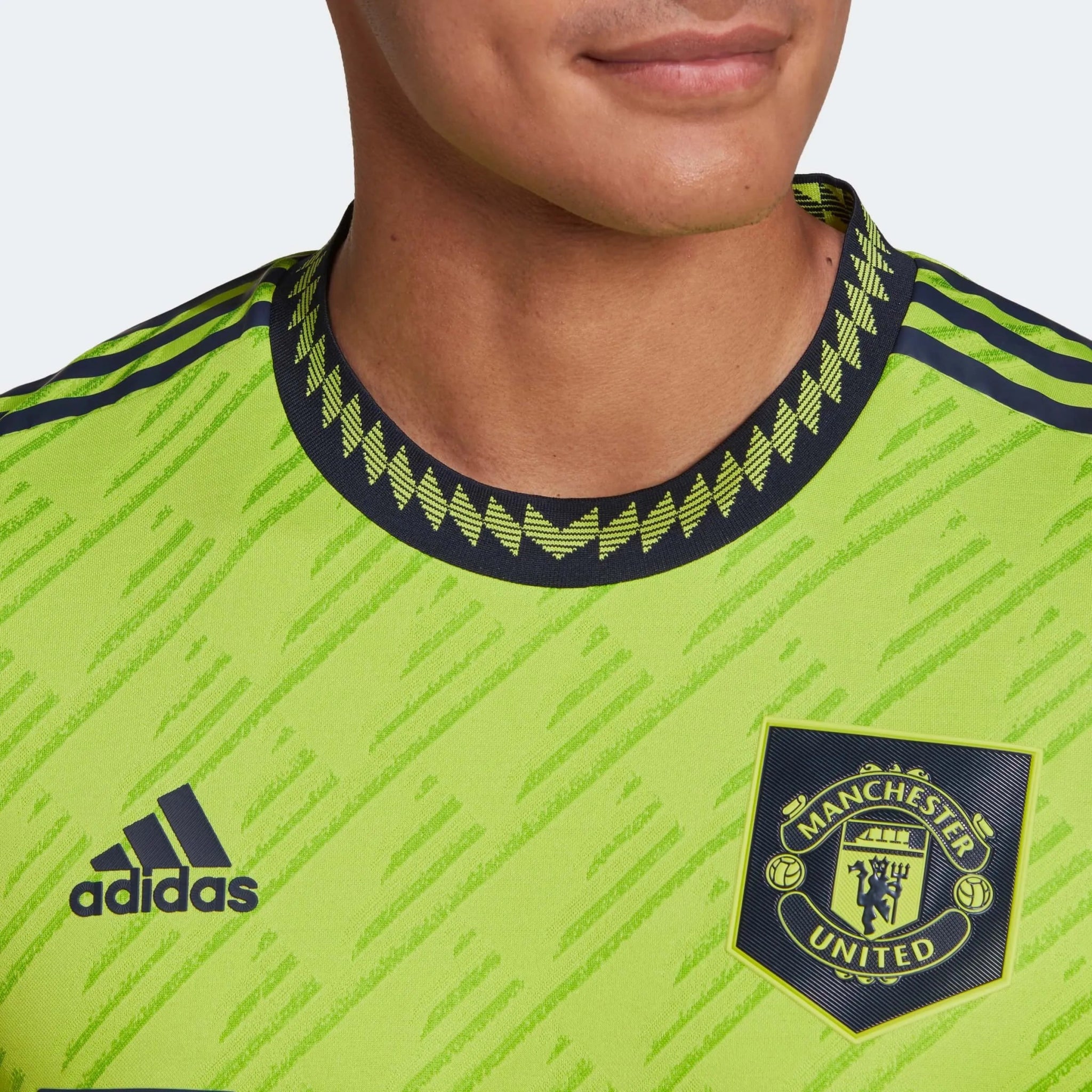 adidas 2022-23 Manchester United Authentic Third Jersey - Solar Slime