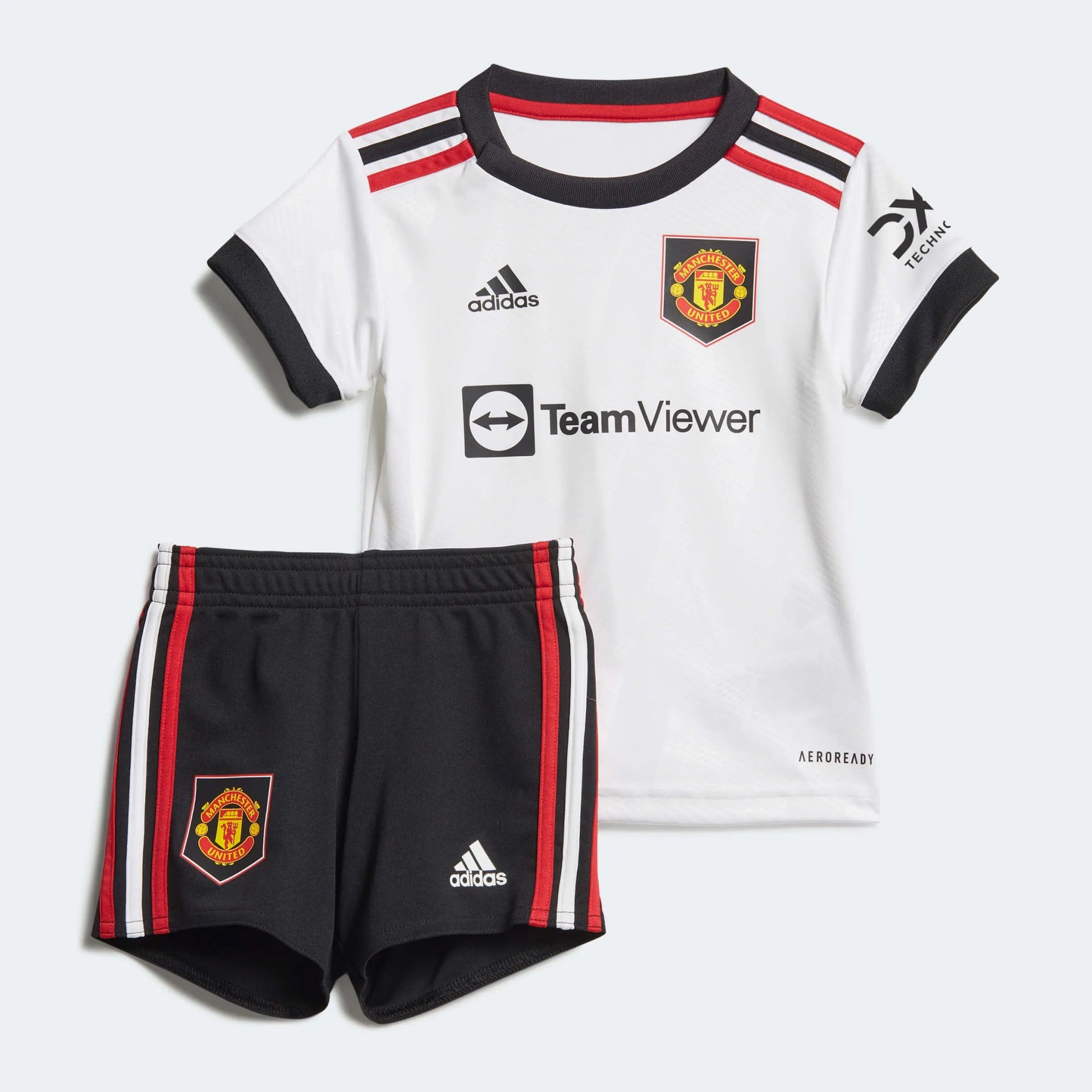 adidas 2022-23 Manchester United Away Baby Set - White-Black