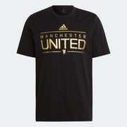adidas 2022-23 Manchester United Graphic Tee - Black-Gold