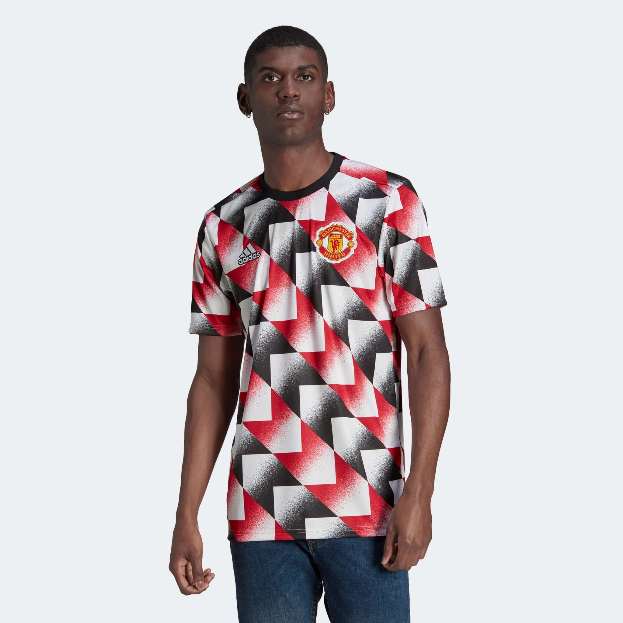 adidas 2022-23 Manchester United Pre-Match Jersey - White-Red-Black