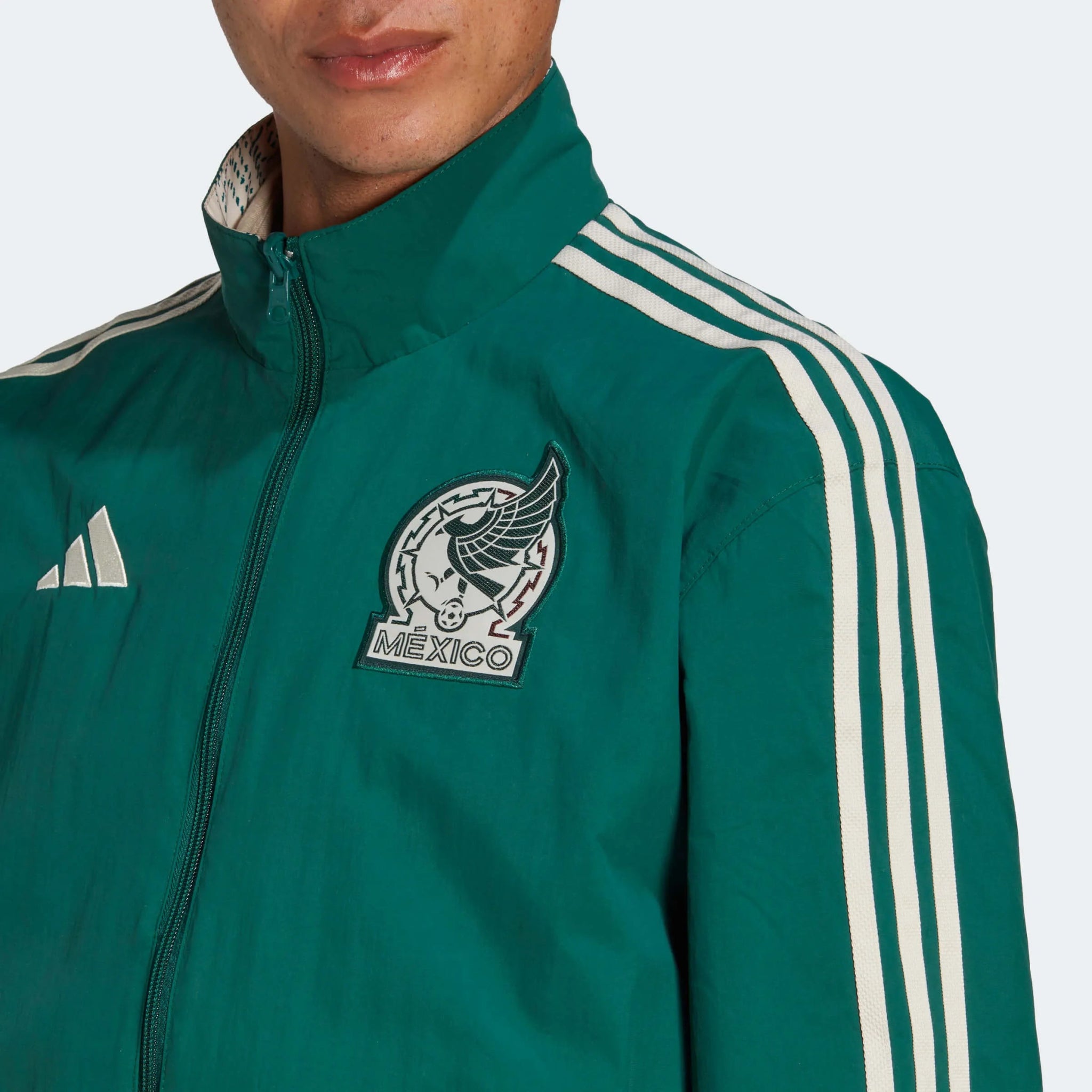 adidas 2022-23 Mexico Anthem Jacket Green Green-White