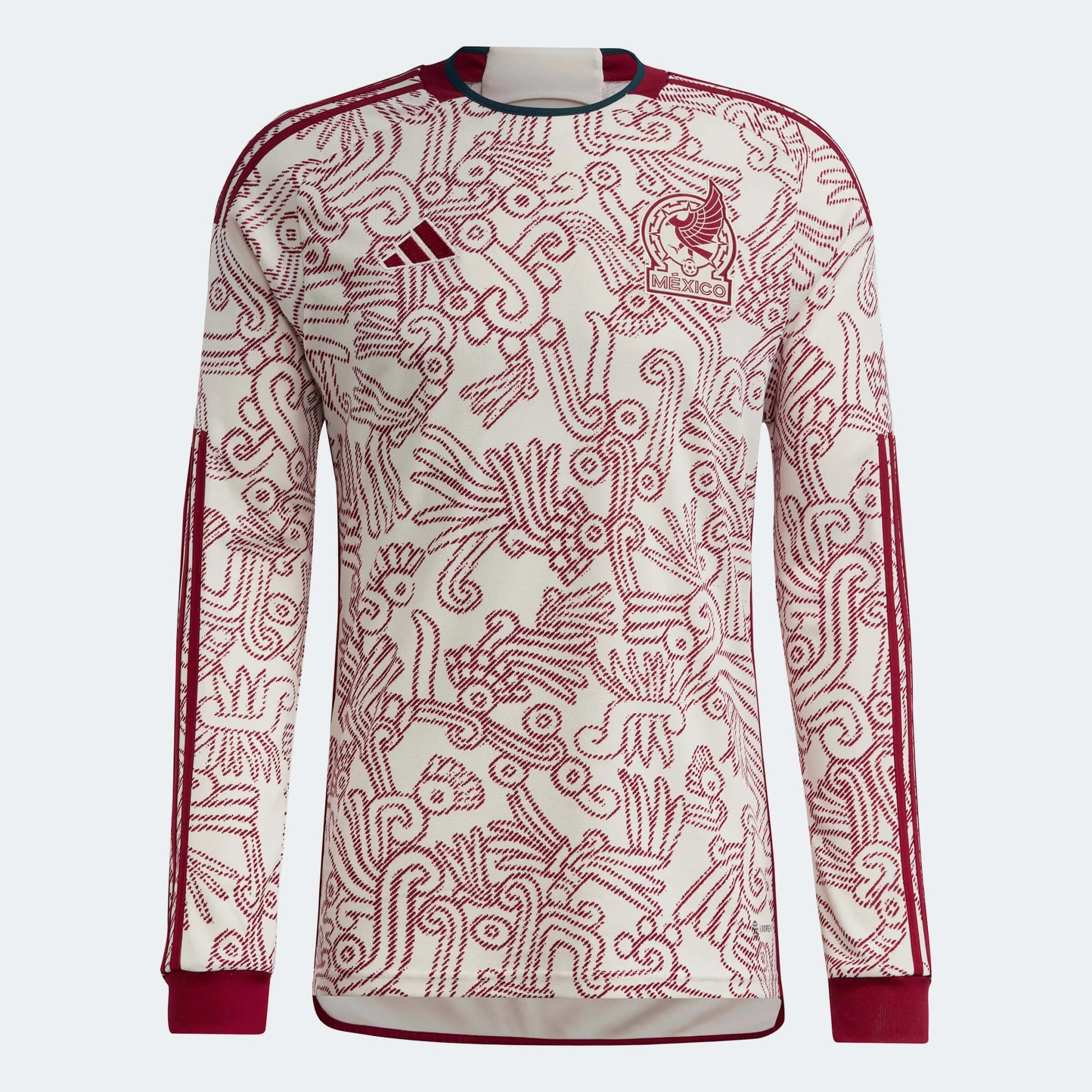adidas 2022-23 Mexico Away Long Sleeve Soccer Jersey - Wonder