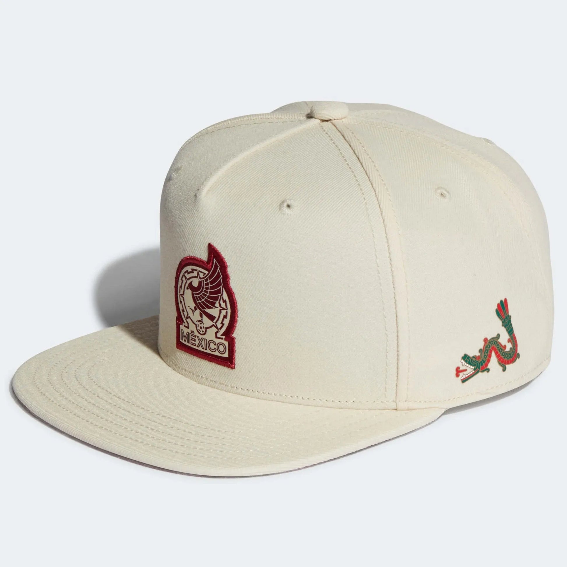 adidas 2022-23 Mexico Away Snapback Cap - Wonder White-Burgundy
