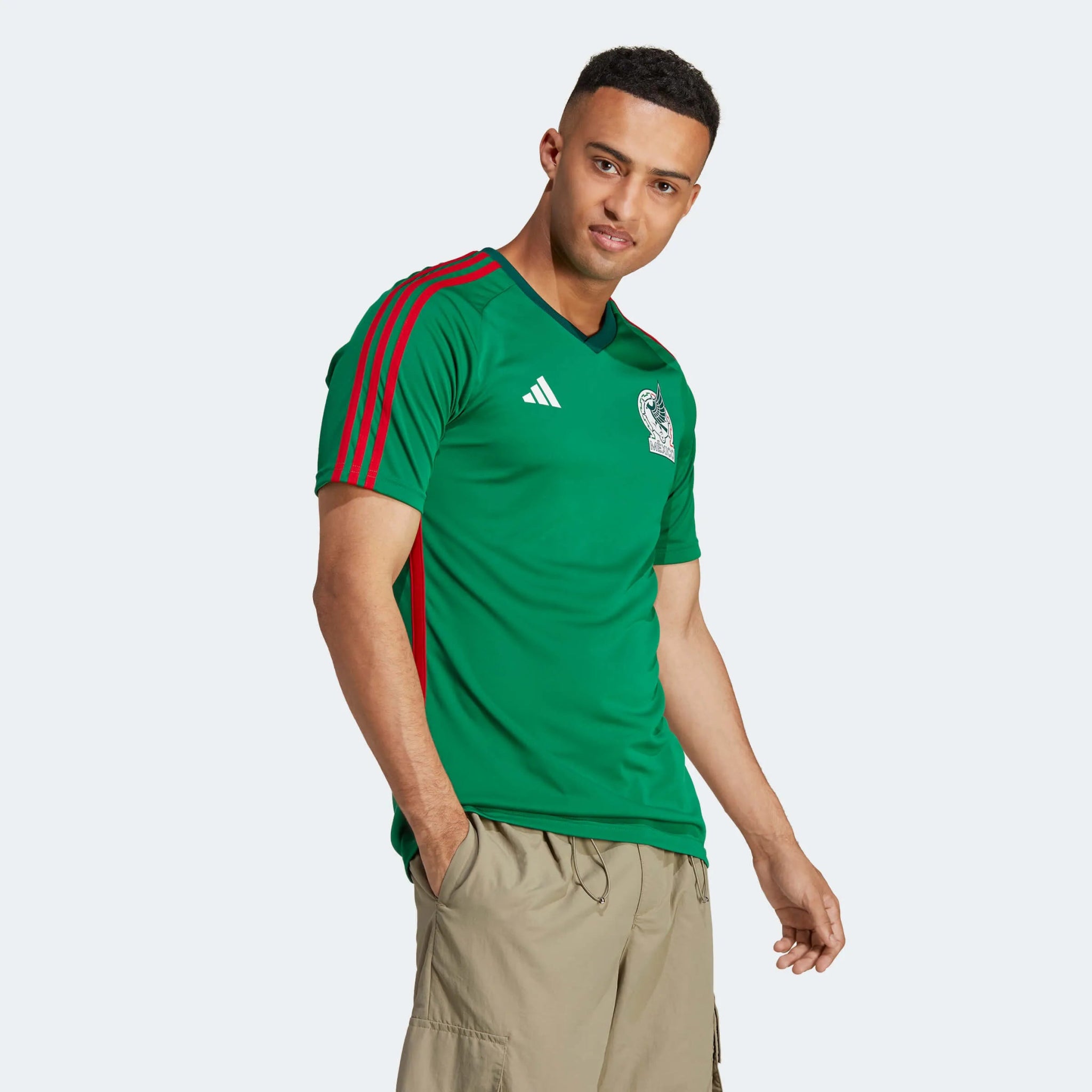 adidas 2022-23 Mexico Home Fan Shirt Green-Red