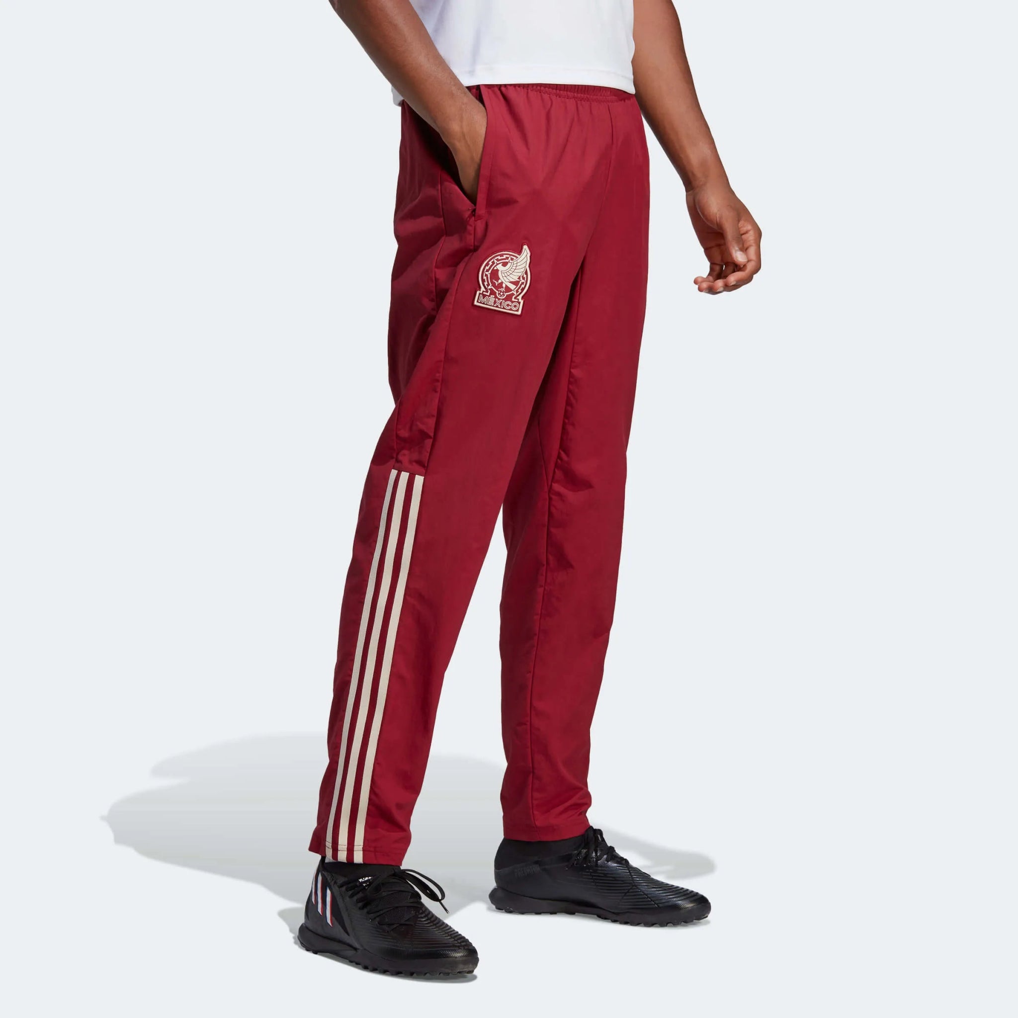 adidas 2022-23 Mexico Presentation Pants - Burgundy