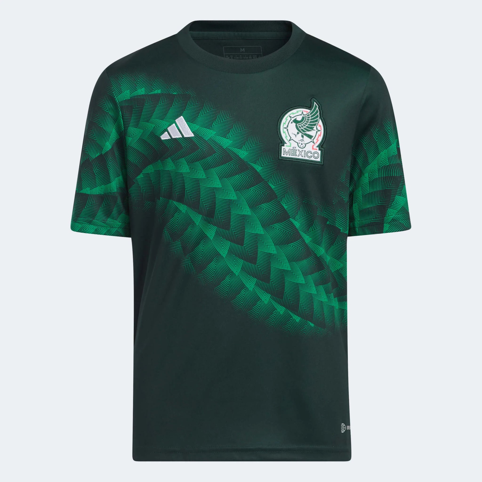 adidas 2022-23 Mexico Youth Pre-Match Jersey - Green Night-Vivid Green