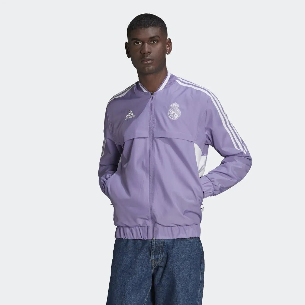 adidas 2022-23 Real Madrid Anthem Jacket - Magic Lilac