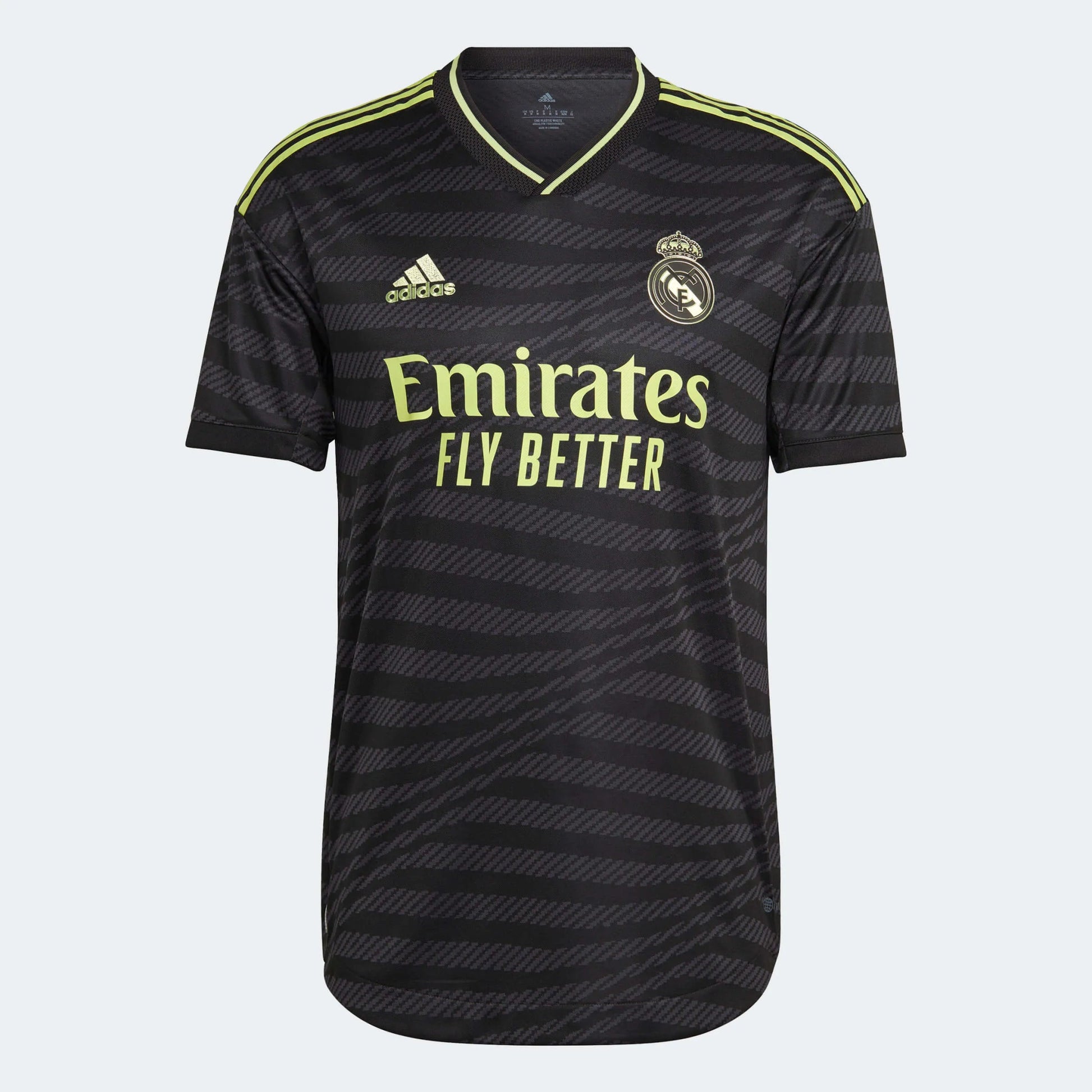 adidas 2022-23 Real Madrid Authentic Third Soccer Jersey - Black