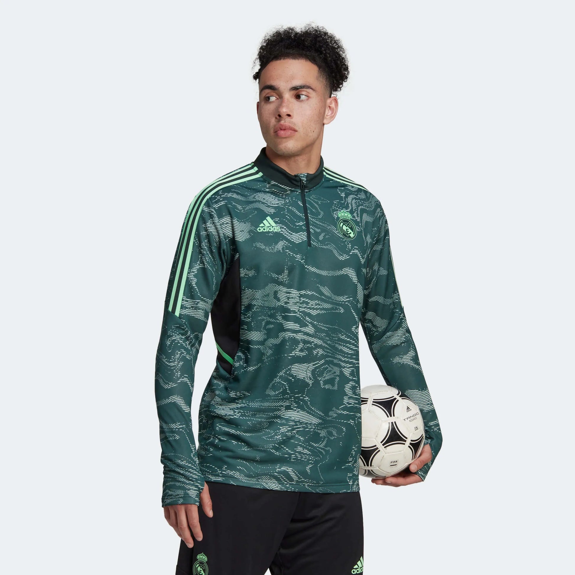adidas 2022-23 Real Madrid EU Training Top - Green