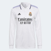 adidas 2022-23 Real Madrid Home Long-Sleeve Jersey - White