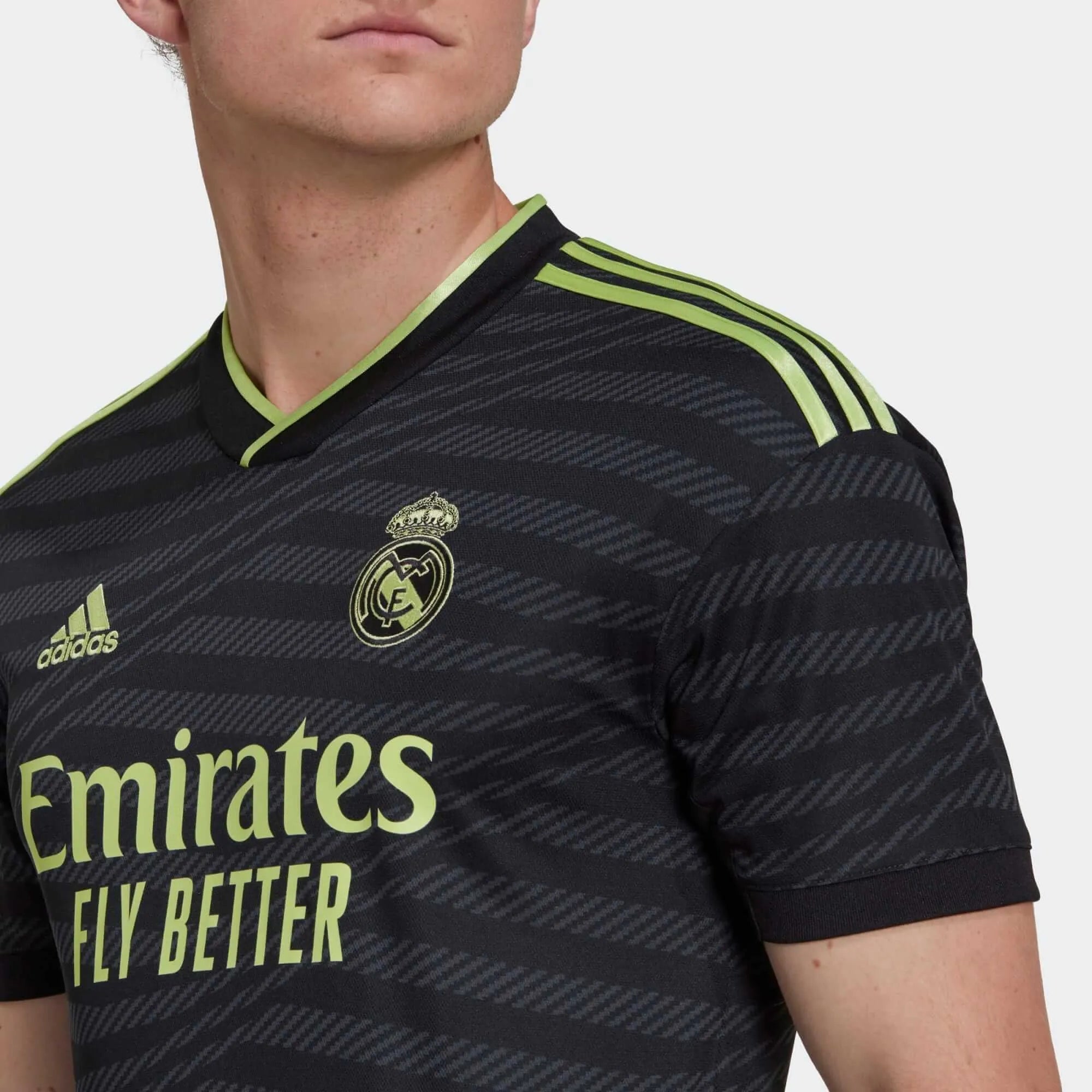 adidas 2022-23 Real Madrid Third Jersey - Black (Detail 1)