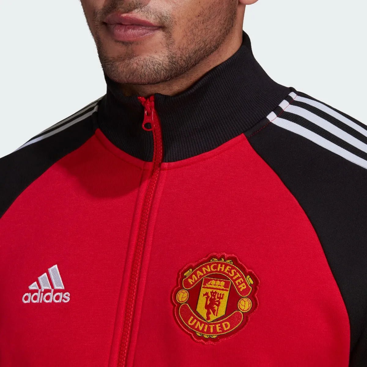Adidas 2022 Manchester United Tiro 21 Anthem Jacket - Red-Black