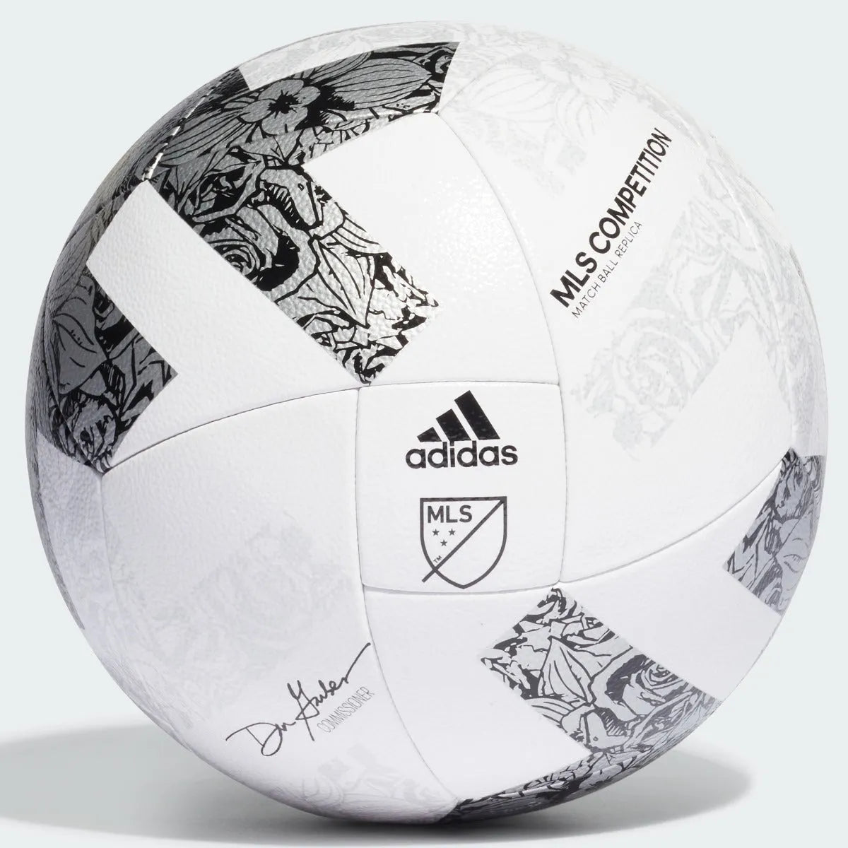 adidas 2022 MLS NFHS Competition Ball - White-Silver (Front)